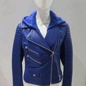 Stylish Royal Blue Leather Jacket